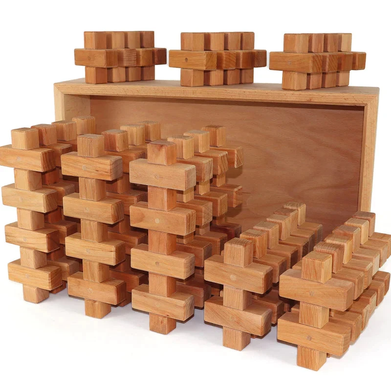 Bauspiel Plus Building Blocks In Wooden Box (36 Pieces) 2 Bauspiel Plus Building Blocks In Wooden Box (36 Pieces) - Image 2