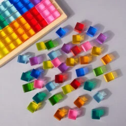 Bauspiel Lucent Cubes (100 Pieces) -Kids Toys Store 167088 67451 82300