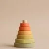 Mini Wooden Pyramid Stacker - Flower Meadow