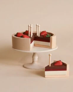 Handmade Chocolate Layer Cake On A Stand