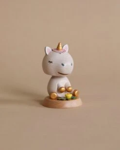 Wooden Unicorn Bobblehead