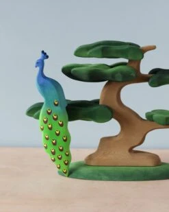 Handmade Wooden Peacock On A Tree -Kids Toys Store 2J2A3333 2