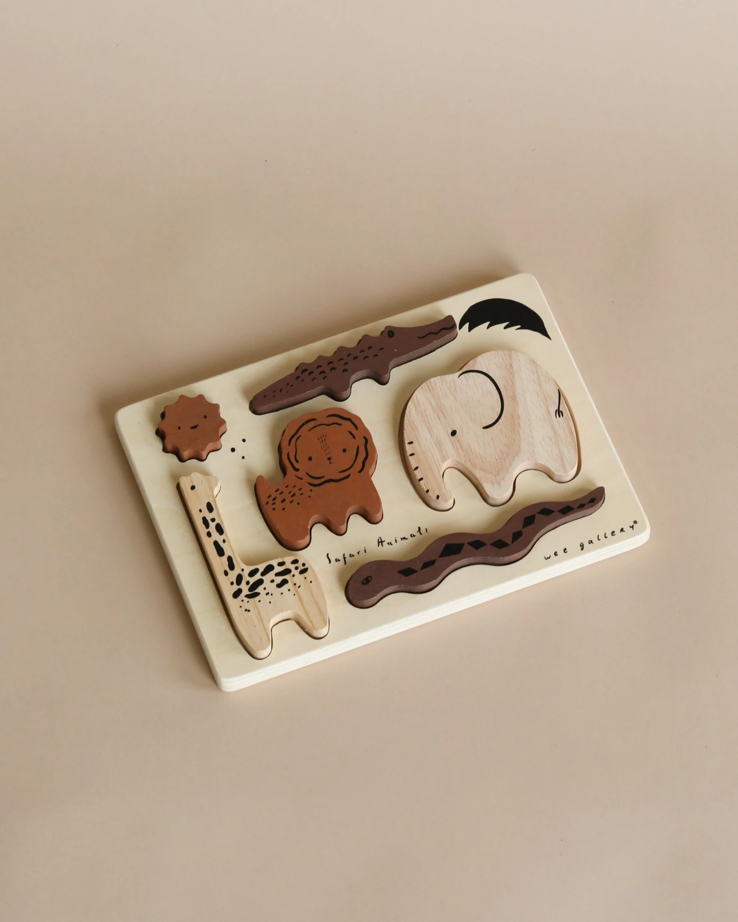 Wooden Tray Puzzle - Safari Animals 1 Wooden Tray Puzzle - Safari Animals