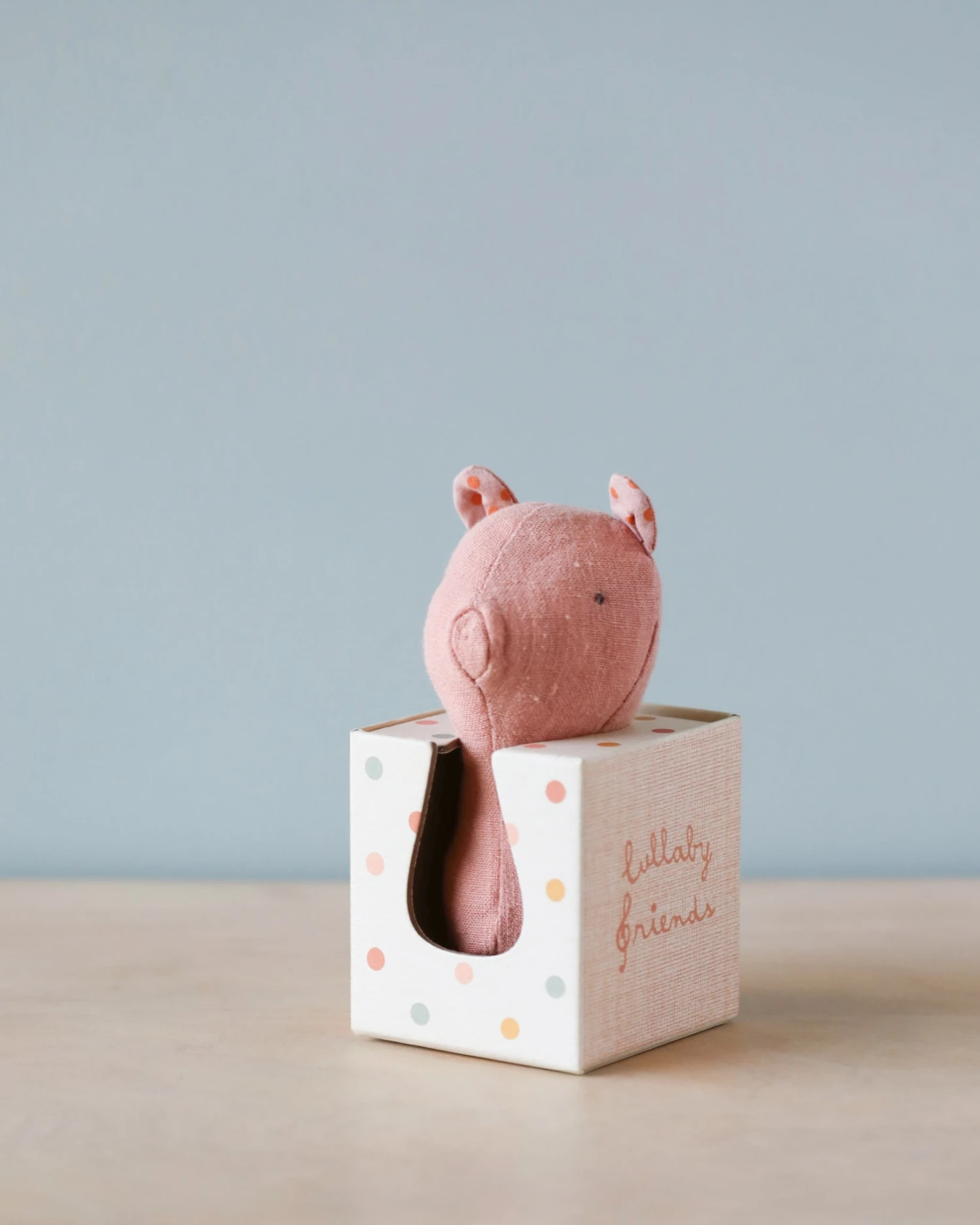 Maileg Lullaby Friend Rattles, Pig 2 Maileg Lullaby Friend Rattles, Pig - Image 2