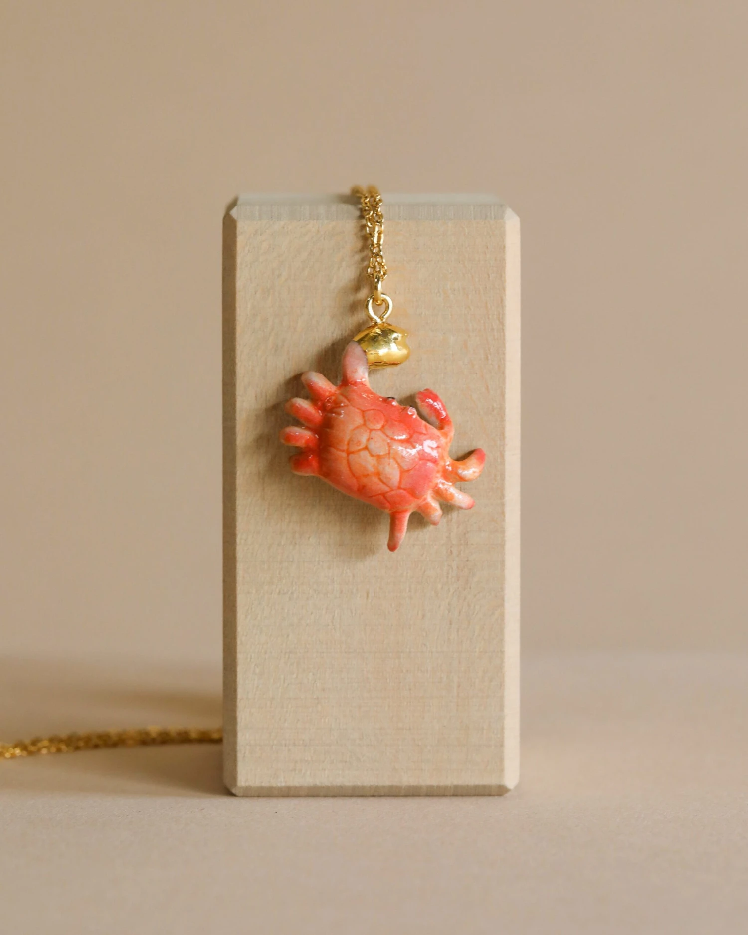Crab "Golden Grip" Necklace 1 Crab "Golden Grip" Necklace