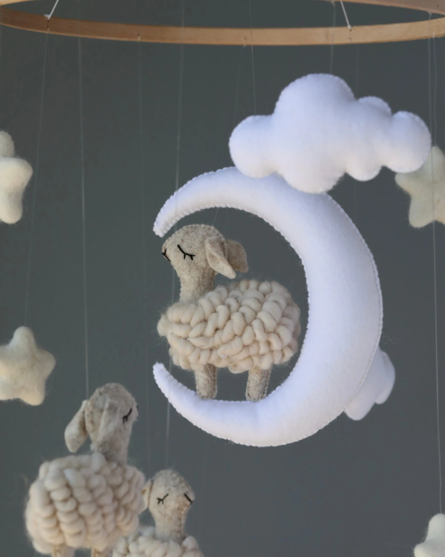 Handmade Mobile - Little Sheep 3 Handmade Mobile - Little Sheep - Image 3