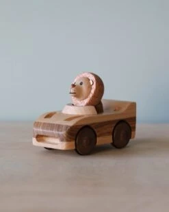 Wooden Animal Pull-Back Car -Kids Toys Store 2J2A5854