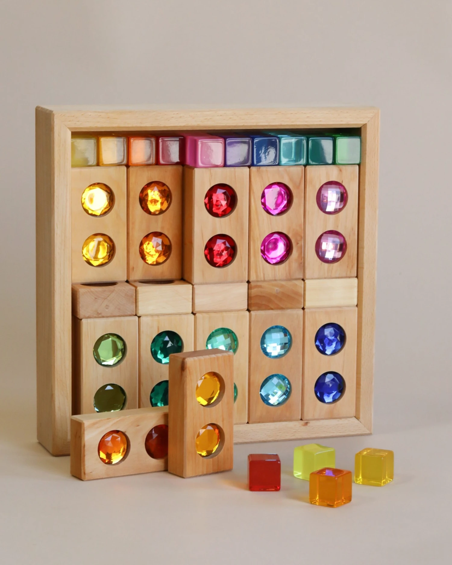 Bauspiel Gem Blocks With Lucent Cubes (45 Pieces) 2 Bauspiel Gem Blocks With Lucent Cubes (45 Pieces) - Image 2
