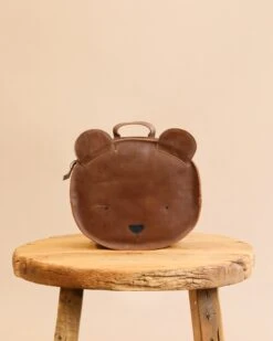 Donsje School Leather Backpack - Bear -Kids Toys Store 2J2A7049 3