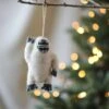 Handmade Felt Yeti Christmas Tree Ornament