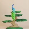 Handmade Wooden Peacock On A Tree