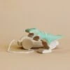 Handmade Wooden T-Rex Dinosaur Push Toy With Built-In Magnets