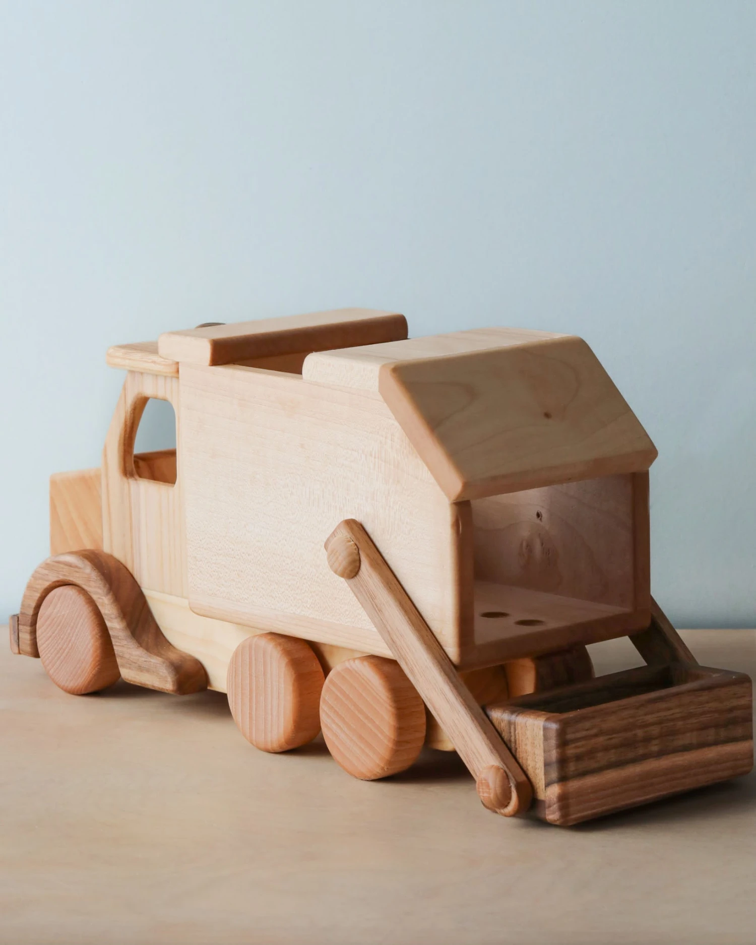Dk Handmade Wooden Garbage Truck 4 Dk Handmade Wooden Garbage Truck - Image 4