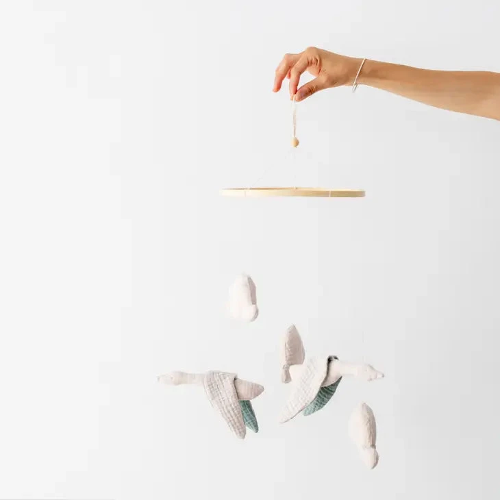 Cloth Clouds And Birds Mobile 1 Cloth Clouds And Birds Mobile