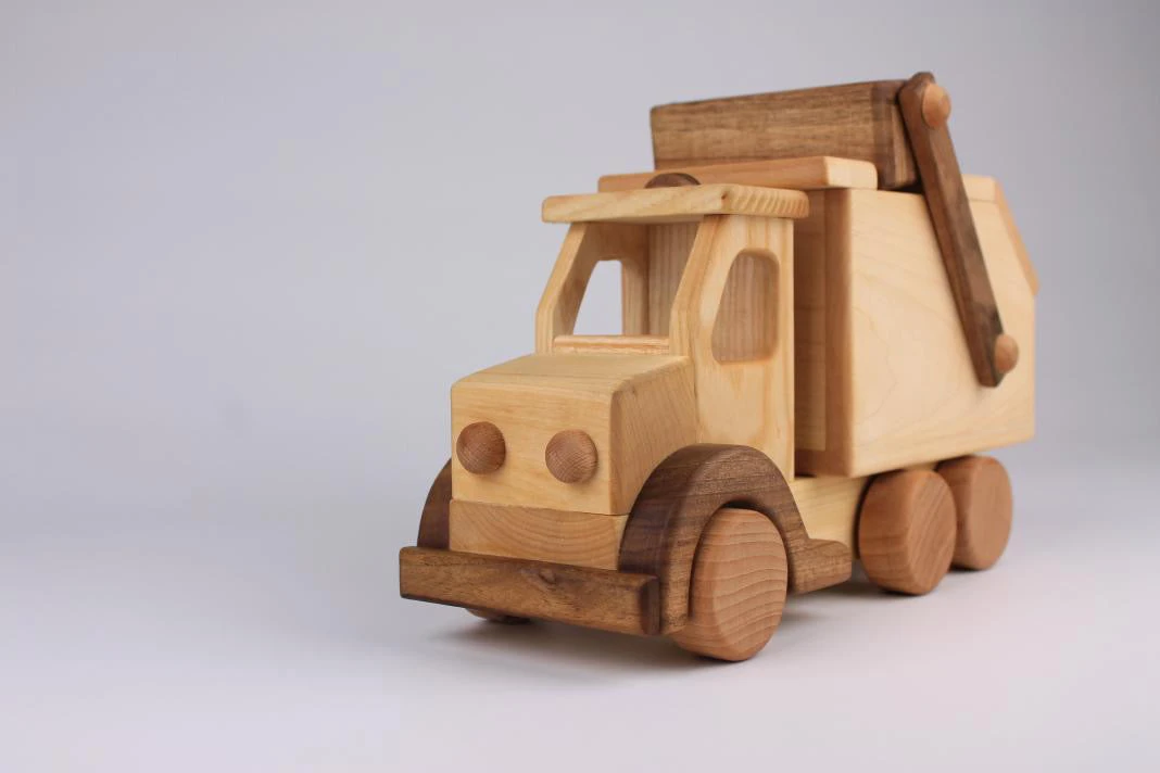 Dk Handmade Wooden Garbage Truck 6 Dk Handmade Wooden Garbage Truck - Image 6