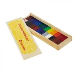 Stockmar Wax Block Crayons Wooden Box - 24 Assorted -Kids Toys Store 85035600 1