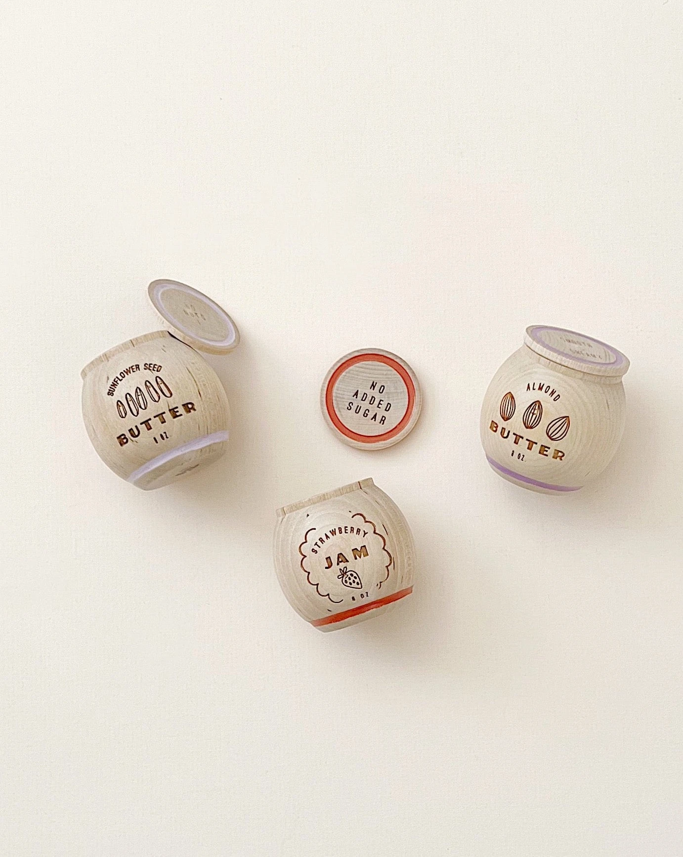 Milton & Goose Jam & Nut Butter Pretend Play Food 2 Milton & Goose Jam & Nut Butter Pretend Play Food - Image 2