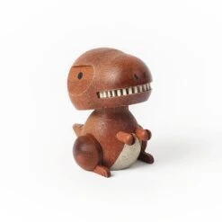 Wooden T-Rex Bobblehead -Kids Toys Store Dino1