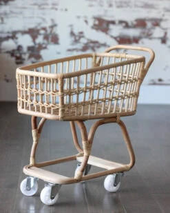 Rattan Grocery Shopping Cart -Kids Toys Store IMG 0477