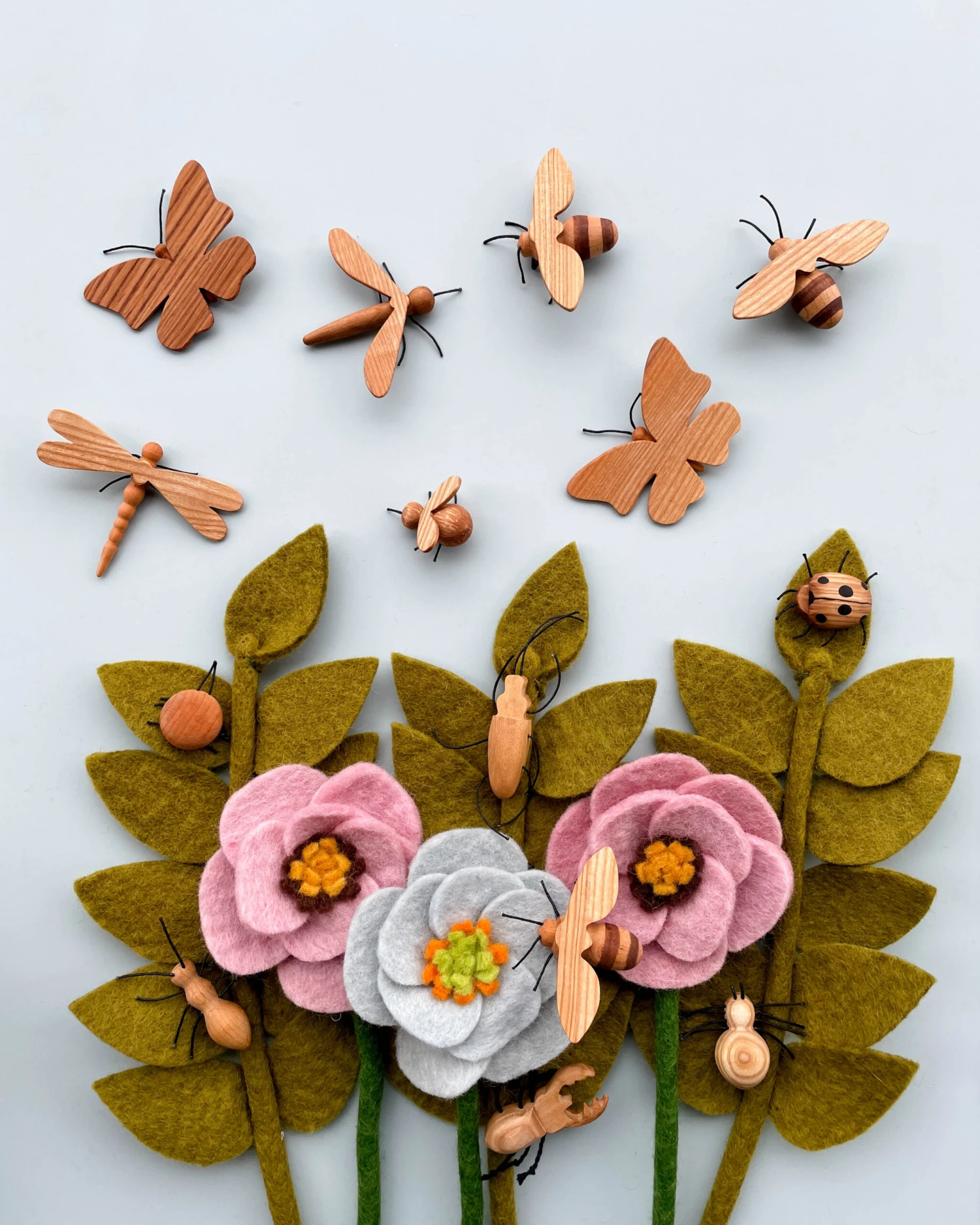Handmade 11-Piece Wooden Insects 2 Handmade 11-Piece Wooden Insects - Image 2