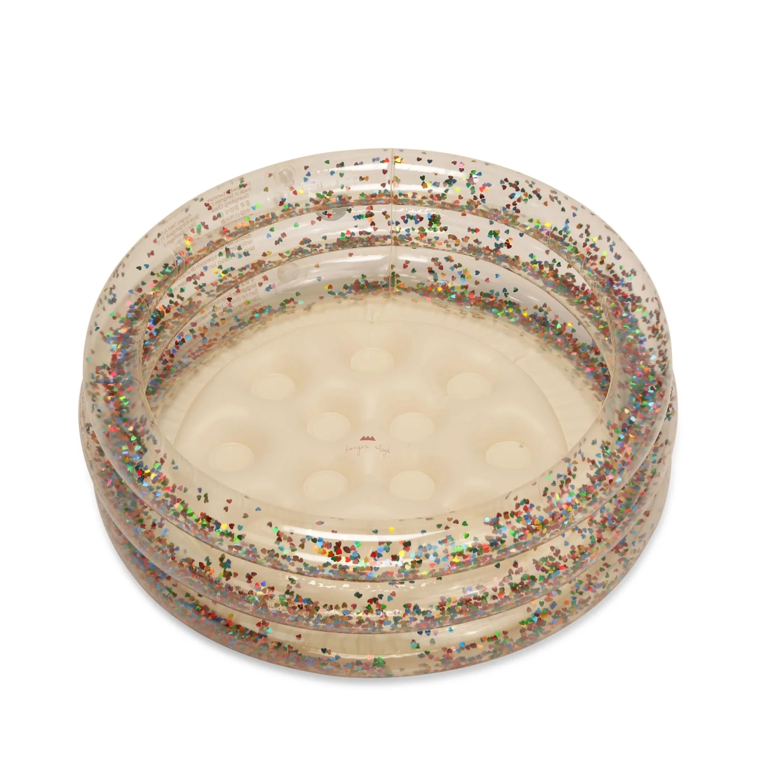 Konges Sløjd Inflatable Mini Pool - Transparent Confetti Hearts 3 Konges Sløjd Inflatable Mini Pool - Transparent Confetti Hearts - Image 3