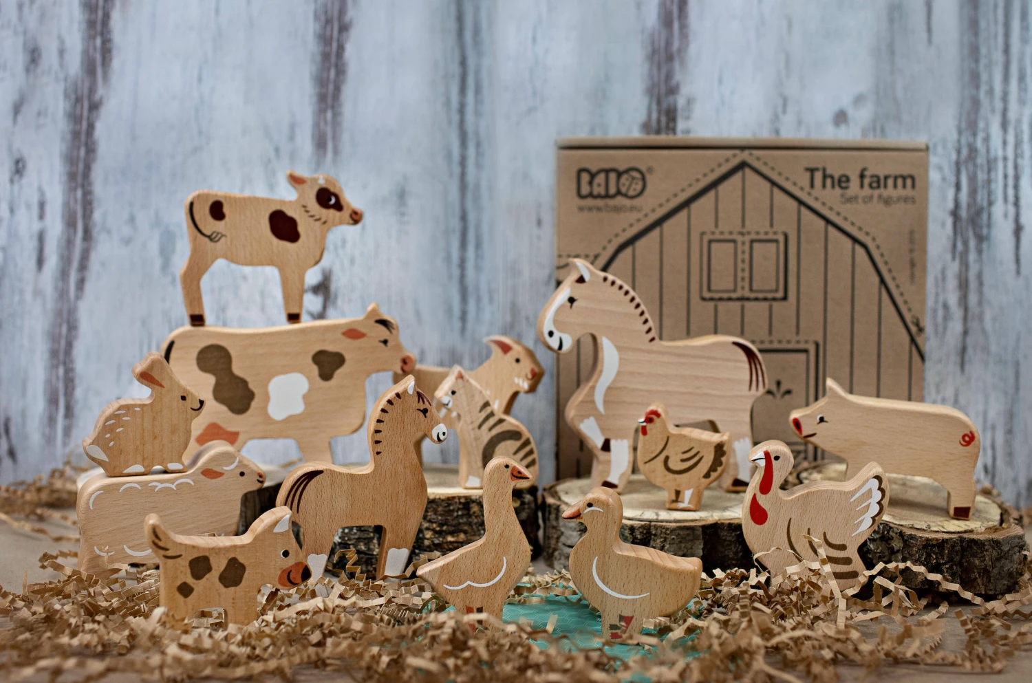 Bajo Toys | Wooden Farm Animal Set 3 Bajo Toys | Wooden Farm Animal Set - Image 3