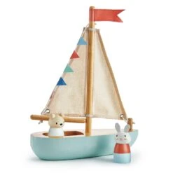 Tender Leaf Toys Wooden Sail Boat -Kids Toys Store TL8382 sailaway boat 1