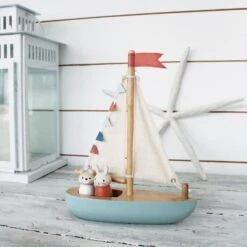 Tender Leaf Toys Wooden Sail Boat -Kids Toys Store TL8382 sailaway boat 9