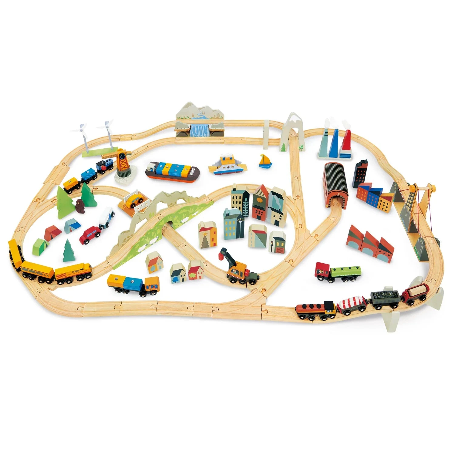 Tender Leaf Toys Mountain View Train Set 2 Tender Leaf Toys Mountain View Train Set - Image 2