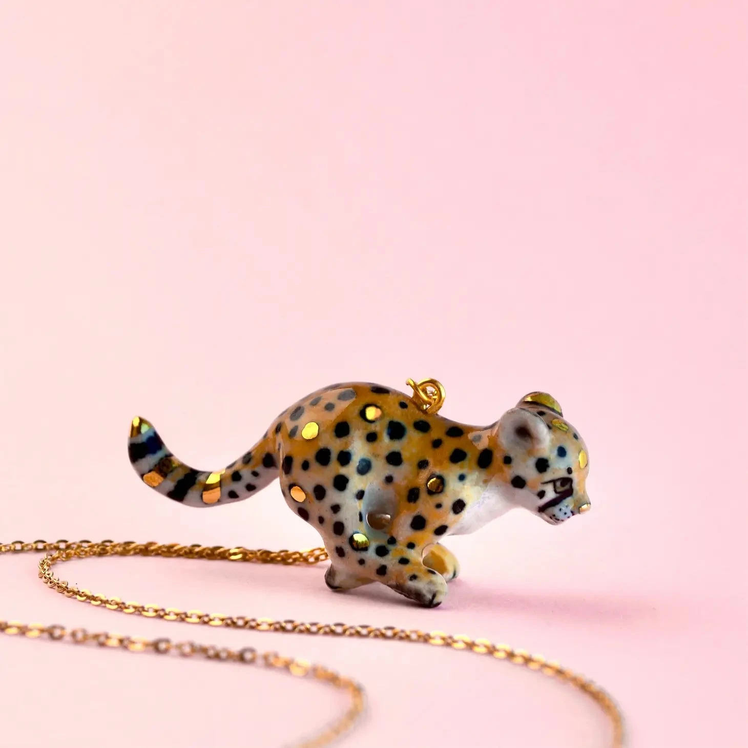 Cheetah Cub “Touch Of Gold” Necklace 2 Cheetah Cub “Touch Of Gold” Necklace - Image 2