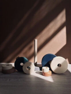 Wooden Pyramid Stacker - Terracotta -Kids Toys Store att saboconcept fef46eef490b845bc34d622dc435c496