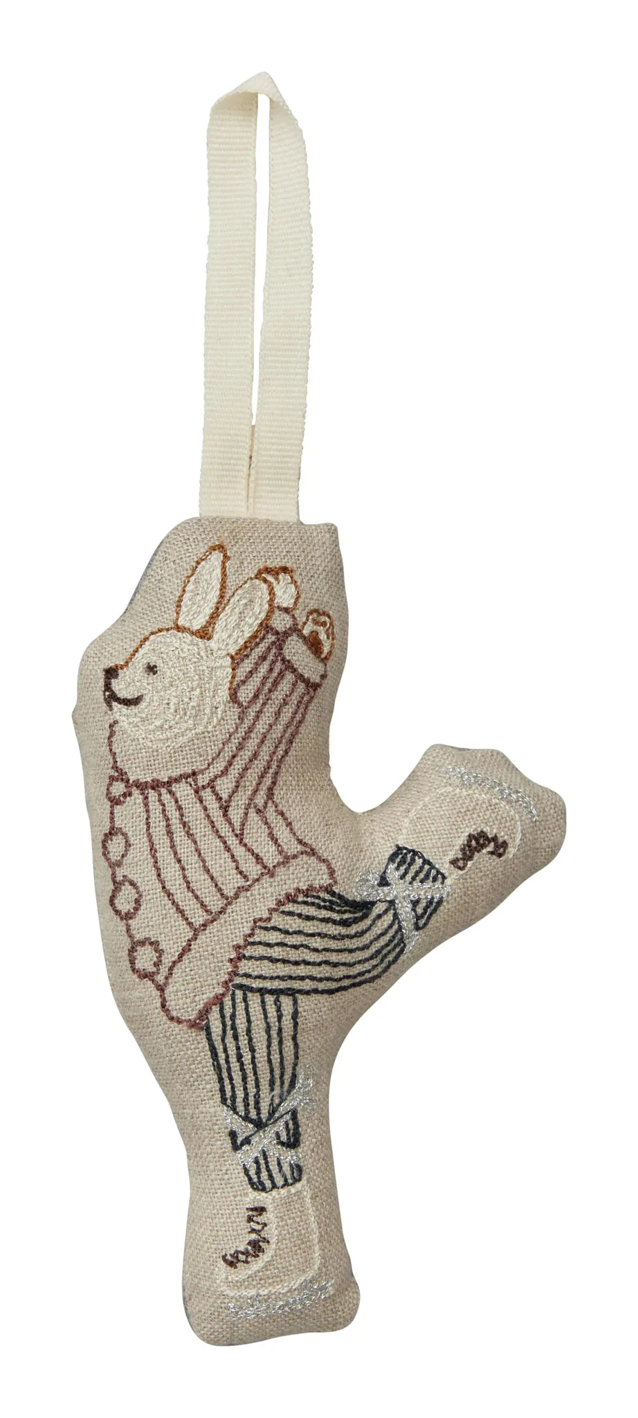 Coral & Tusk Ice Skater Bunny Ornament - Image 5