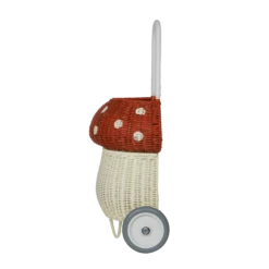 Olli Ella Rattan Mushroom Luggy - Red -Kids Toys Store mushroom luggy red rattan 3 2000x png
