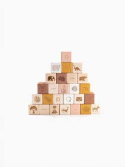 Alphabet Wooden Blocks - Rose -Kids Toys Store saboconcept 84821a786ebefc5dcf392fbe7596dd5d